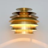 Złota lampa Barcelona, Bent Karlby, Dania lata 60'te - obrazek 7