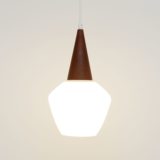Para szklanych skandynawskich lamp, Dania lata 60’te - obrazek 7