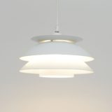 Skandynawska biała lampa Horn, Dania lata 70’te - obrazek 2