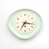 Miętowy zegar ceramiczny, Niemcy lata 50-60 - obrazek 2