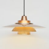 Złota lampa Superlight, proj. David Mogensen, Dania lata 70’te