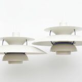 Para białych lamp PH5, P. Henningsen dla Louis Poulsen, lata 80’te - obrazek 2