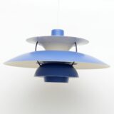 Kobaltowa lampa PH5, P. Henningsen dla L. Poulsen, Dania lata 60’te