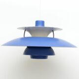 Kobaltowa lampa PH5, P. Henningsen dla L. Poulsen, Dania lata 60’te - obrazek 3