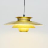 Złota skandynawska lampa, lata 70’te - obrazek 2