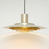 Złota lampa P376 proj. Jørgen Kastholm & Preben Fabricius dla Nordisk Solar, 1964