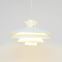 Biała skandynawska lampa Top Lamper, lata 70’te