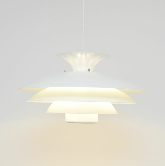 Biała skandynawska lampa Top Lamper, lata 70’te