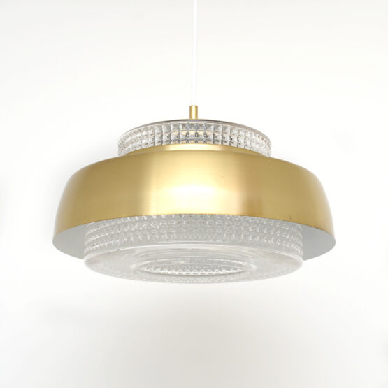 Skandynawska szklana lampa, vintage lata 70’te - obrazek 3