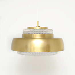 Skandynawska szklana lampa, vintage lata 70’te