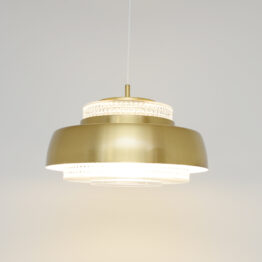 Skandynawska szklana lampa, vintage lata 70’te