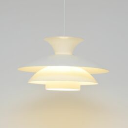 Biała skandynawska lampa, lata 70’te