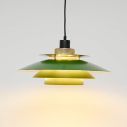 Lampa Jeka w kolorze butelkowej zieleni, lata 70’te